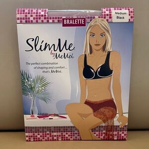 SlimMe by MeMoi Bralette Medium Black NWT